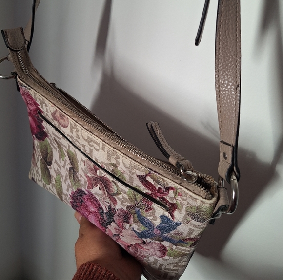 Dana Buchman Purse Faux Leather Handbag Multicolor Floral Shoulder Bag - Picture 6 of 14